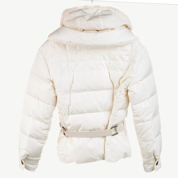 Louis Vuitton Cream Mink-Hood Belted Down Jacket - Picture 2 of 16